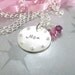 Mom Handstamped Necklace Sterling Silver Mommy Jewelry