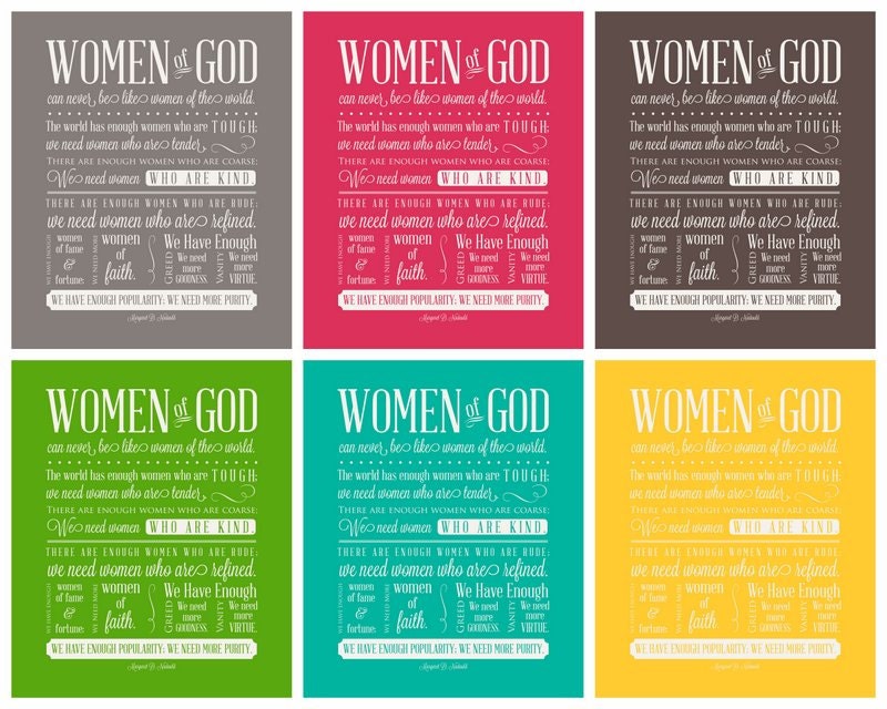 Women of God - Subway Art - Instant Download