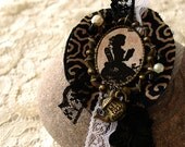 Unique Fabric Brooch - Miss Shadow Book