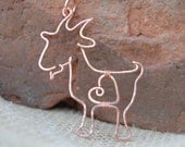 Goat. Goat Pendant. Copper. Wire Jewelry