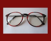 What the Cool Kids Wear--Large Red/Black Glasses,Frame Made in Italy,Vintage Accessories,Unisex - VdeB