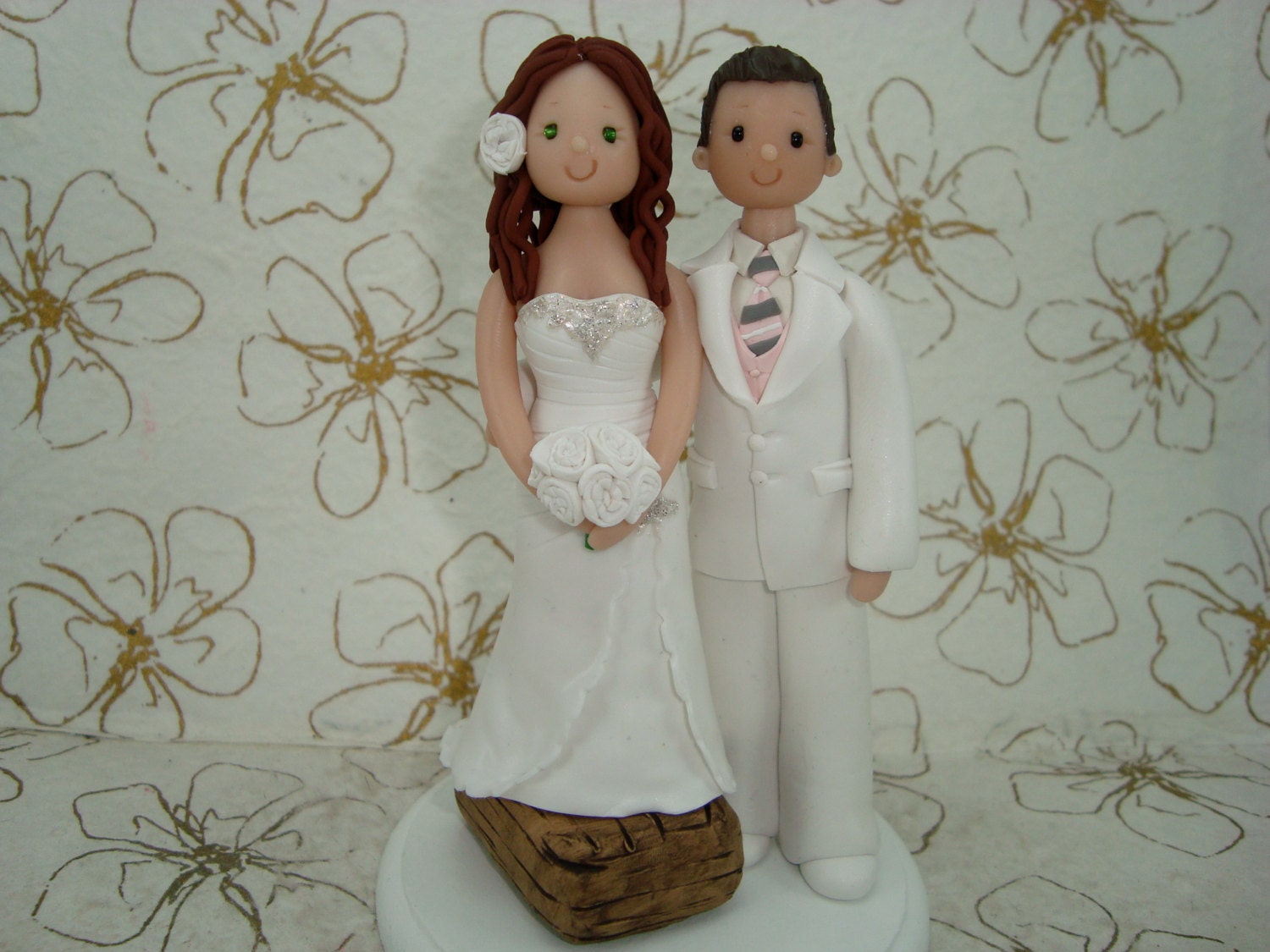 Personalized Short Bride & Groom Wedding Cake Topper