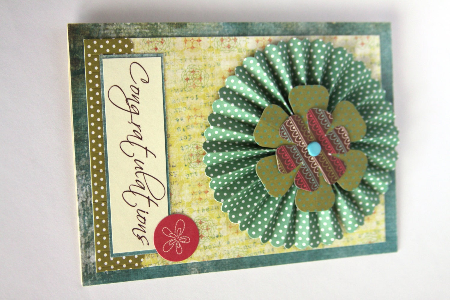 Handmade Card, Spring Card, Congratulations Card, Graduation Card