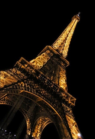 The Spectacular Eiffel Tower at Night, Paris, France 13x19 Photo Print