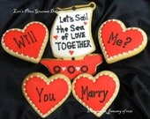 Sea of Love Valentine's Day Cookies - 5 Cookies Il_170x135