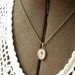 FAITH - Vintage Cross Necklace. Christian Jewelry. Old Glass Intaglio Necklace. Antiqued Brass, Silver & Gold Vintage Cameo Necklace.