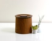 Mid Century Teak Wood Canister