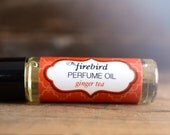 Ginger Tea Perfume Oil - Spicy Ginger, Charred Cedar, Black Tea - Roll On Perfume