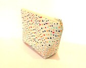 Medium Pouch Cotton Pouch Zipper Pouch Cosmetic Bag Toiletry Bag Pencil Case Colorful Triangles