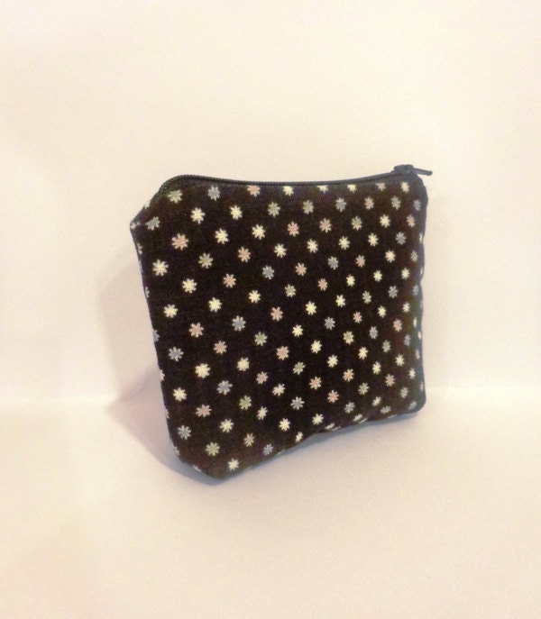 Small Pouch Small Wallet Small Coin Purse Black Japanese Print