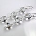 Clear Crystal Long Dangle Earrings Sterling Silver Wire Wrapped Faceted Rock Crystal Wedding Earrings - Gina