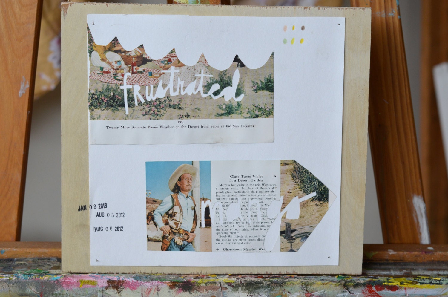 mixed media on paper - original - brief poem no. 4