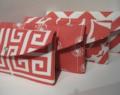 Bridesmaids Clutches /  Set of (4) / The New Jenna Clutch in Coral Collection