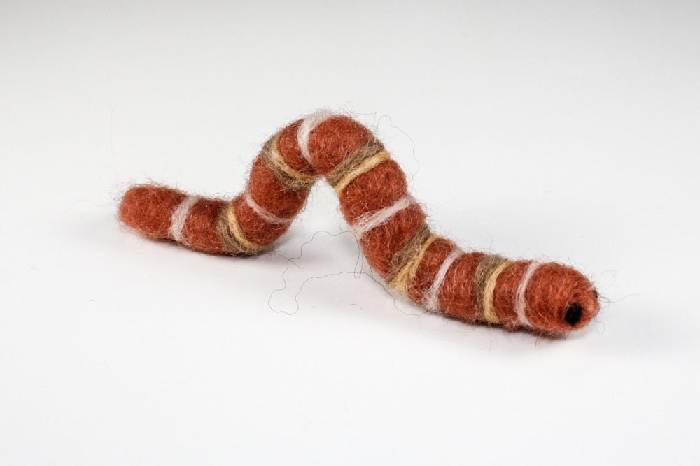 Needle Felted Worm