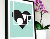 Graphic LOVE print A3