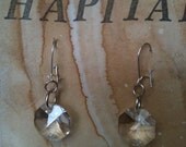 Recycled chandelier crystal earrings