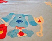 Blues Clues Twin Flat Sheet  Cutter Fabric / Reclaimed Fabric