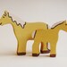 Wooden Palomino Toy Horse Set- Waldorf Animal figure