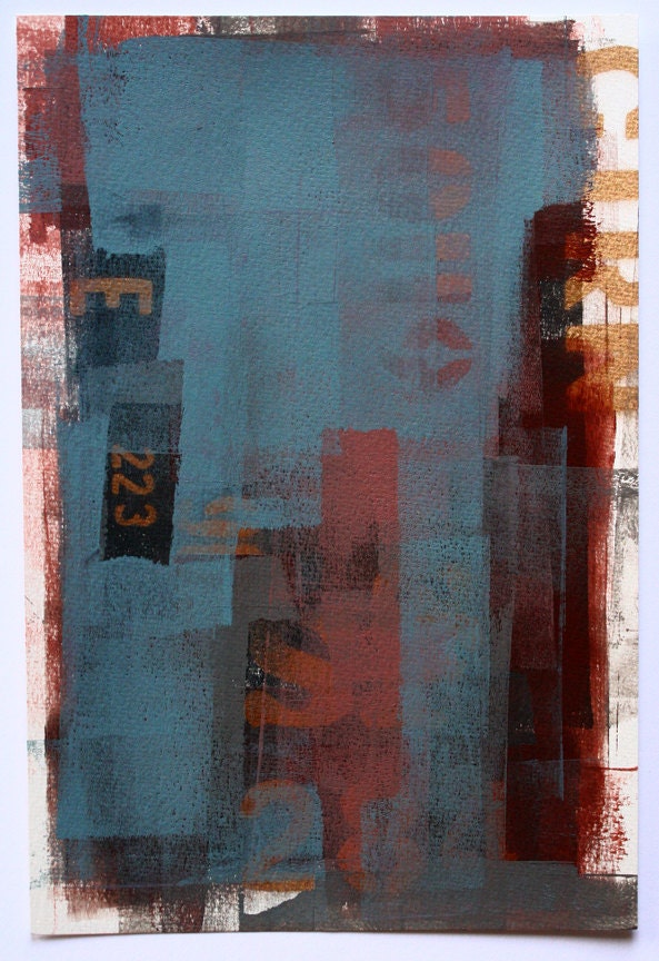 Painting "Unconscious No. 5" on water color paper