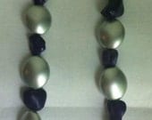 Western Cowgirl Silver and Purple Nugget Necklace