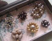 Recycled - Upcycled - Vintage Earring Magnet Gift Set - Great stocking stuffer or birthday gift -  by Steampunkjunq