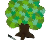Tree 3D Puzzle - Wedding Guest Book Puzzle - Unique Wedding Guest Book Alternative