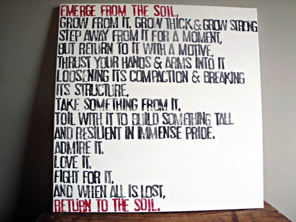 Emerge from the Soil. 30x30 Canvas