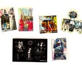 Primitive Animal Sticker Set (6) - Jesse Reno Art