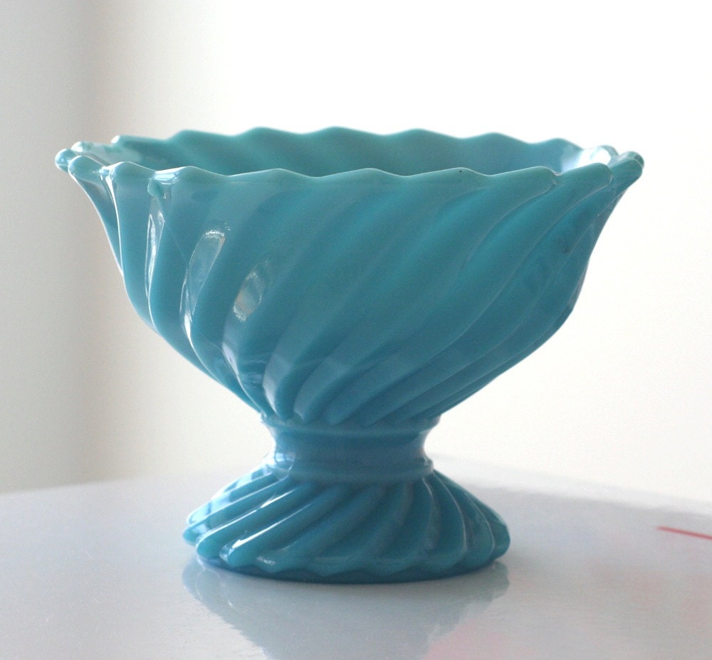 Vallerysthal French Blue Swirl Compote