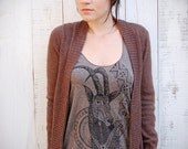 Savannah Vortex - Womens Tri-blend racer back jersey tank top - in Coffee - by Bark Decor