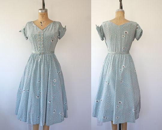 1950s dress / vintage 50s dress / Fantasia Daisy dress