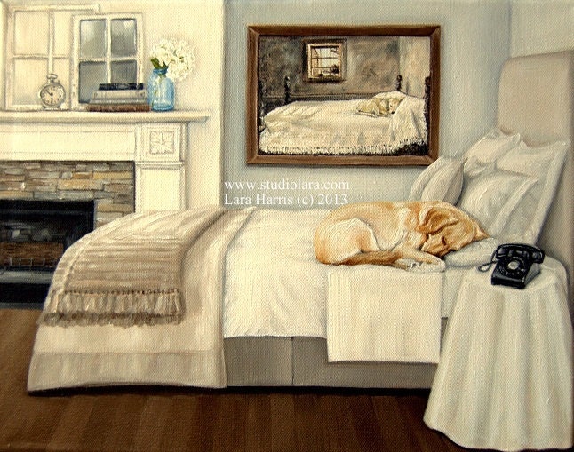 CUSTOM Life Imitating Art (after Wyeth) . . . . .11x14 Original OIL Painting by Lara