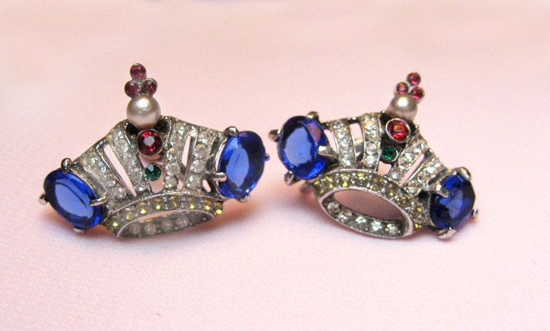 High Quality Sterling Crown Earrings
