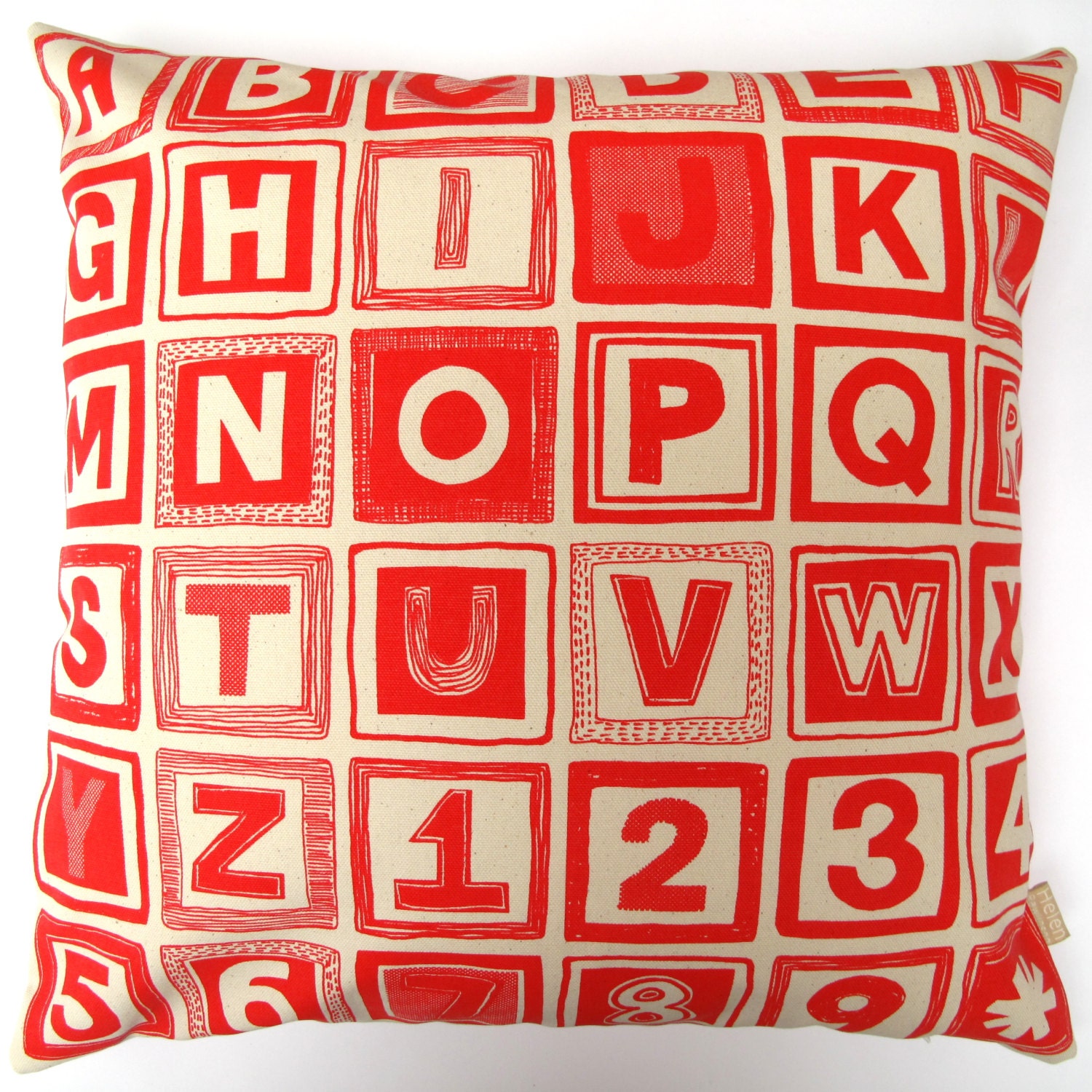 ABC Cushion Cover in a Choice of Bright Colours