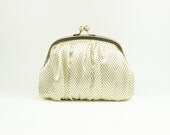 Bridesmaid Gift Idea / Bridesmaid Clutch Purse / Wedding Clutch (Petite Ruche Clutch : Tiramisu)