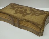 Vintage cedar Italian made box, gift, jewelry box, wedding gift box, cigar box