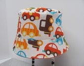 NEW ORGANIC Reversible Bucket HAT / Sun Hat / Newborn and up / 5 different sizes