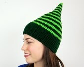 Crazy Leprechaun - Green Stripe Elf Hat for St. Patrick's Day