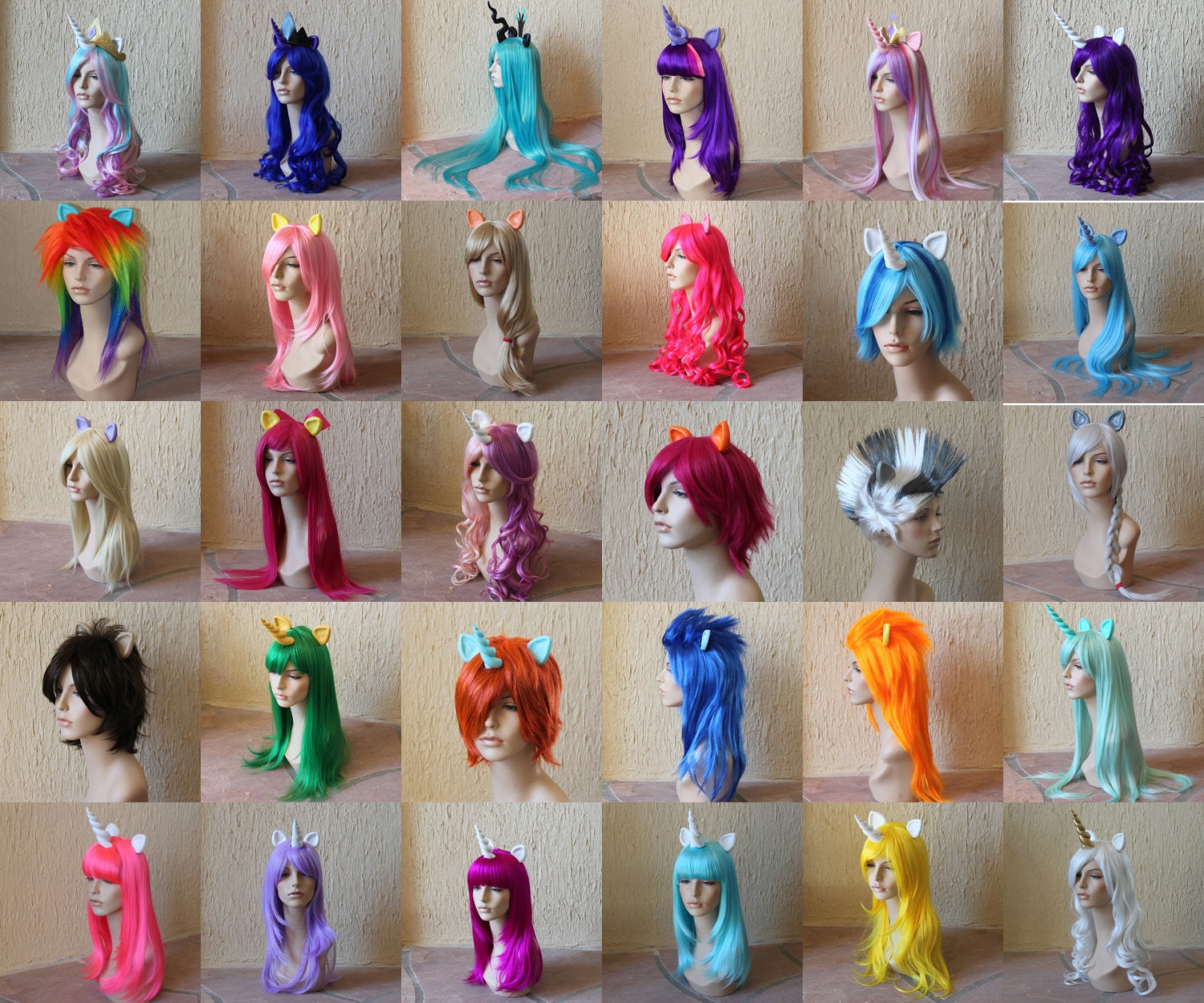 Fluttershy costume cosplay wig - soft pink wig / friendship is magic / my little pony cosplay / pegasus