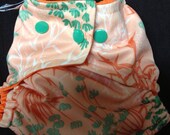 MamaBear BabyWear Swim Diaper, Diaper Cover One Size Fits All - Oriental Garden Vintage Fabric