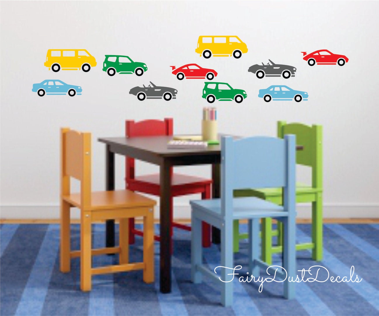 Car wall decals  van sportscar sedan suv New Design Set of 10 Choose colors