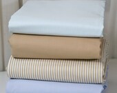 Basic collection - Camel & Blue -  2pc Crib Set - Bumper and Box pleat skirt - choose your fabric
