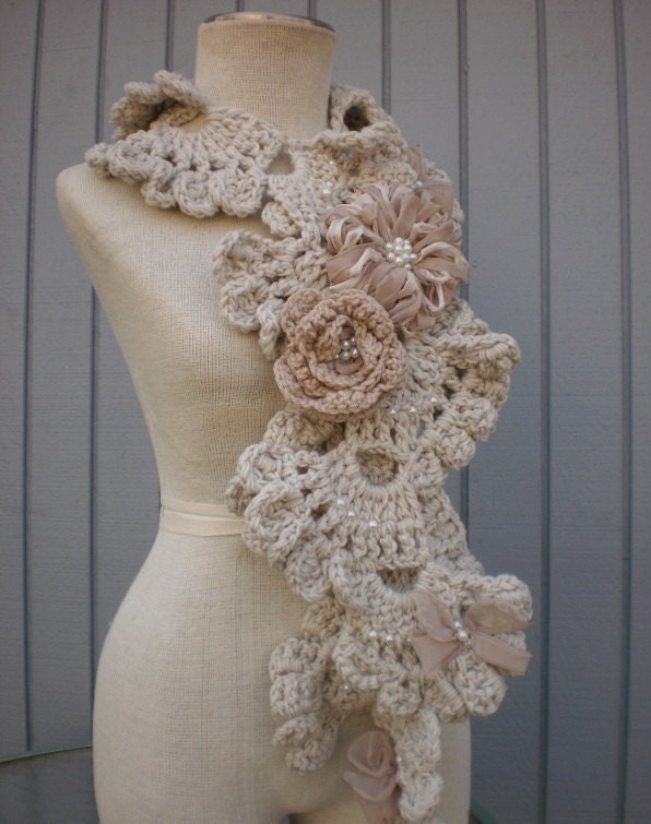 sea shell pastel scarf