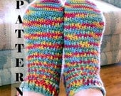 Womens Crochet Warm Sock Pattern 530  INSTANT DOWNLOAD