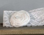 Elegant White Wedding Garter (Toss Garter Included)