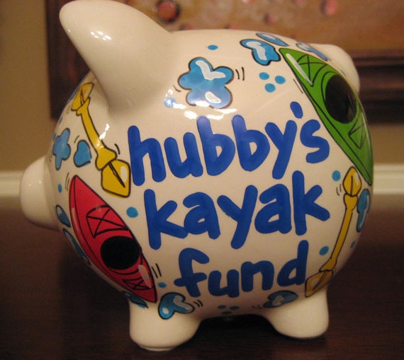 Mini-Personalized Kayak Fund Piggy Bank