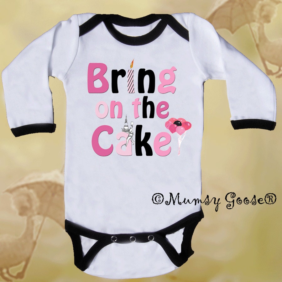 First Birthday Onsie long sleeve Onesie by Mumsy Goose Baby Birthday Bodysuit long sleeve