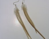 feather earrings taupe new color