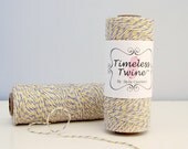 NEW  Yellow and Gray Bakers Twine by Timeless Twine - 1 Spool (160 Yards)