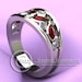 Unique Rubies and diamonds in Custom Open Band